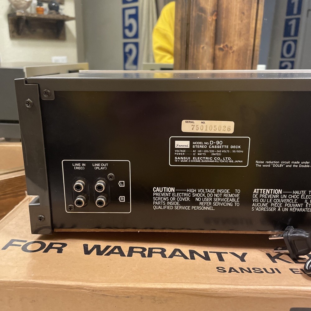 Sansui D-90 Cassette Deck with Original Box & Manual