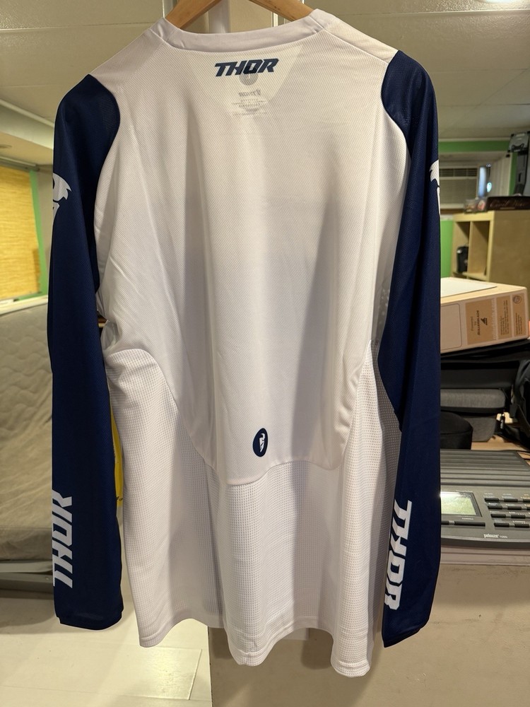 Thor Pulse Jersey Racer White/Navy Size Large