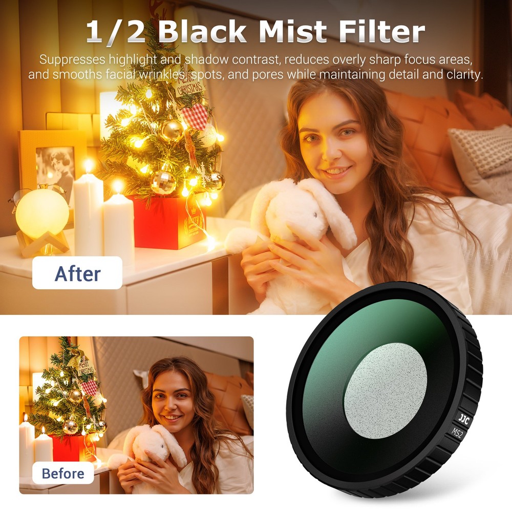 Black Mist 1/2 Filter Diffusion for DJI Osmo Action 6 Multi Coated Optical Glass