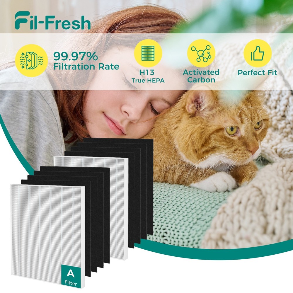 [2+8 Pack] 115115 Replacement Filter A for Winix PlasmaWave 5300-2, C535, 6300-2