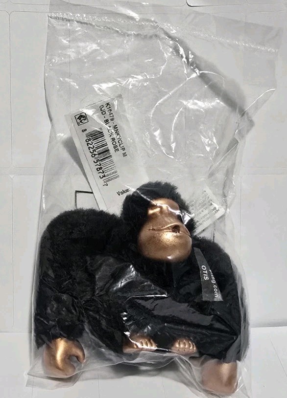 KIPLING Monkey Clip Black Rose Gold OTIS NWT