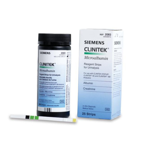 Siemens Clinitek Microalbumin 2 Strips Ref. 2083 Exp. 10/2026