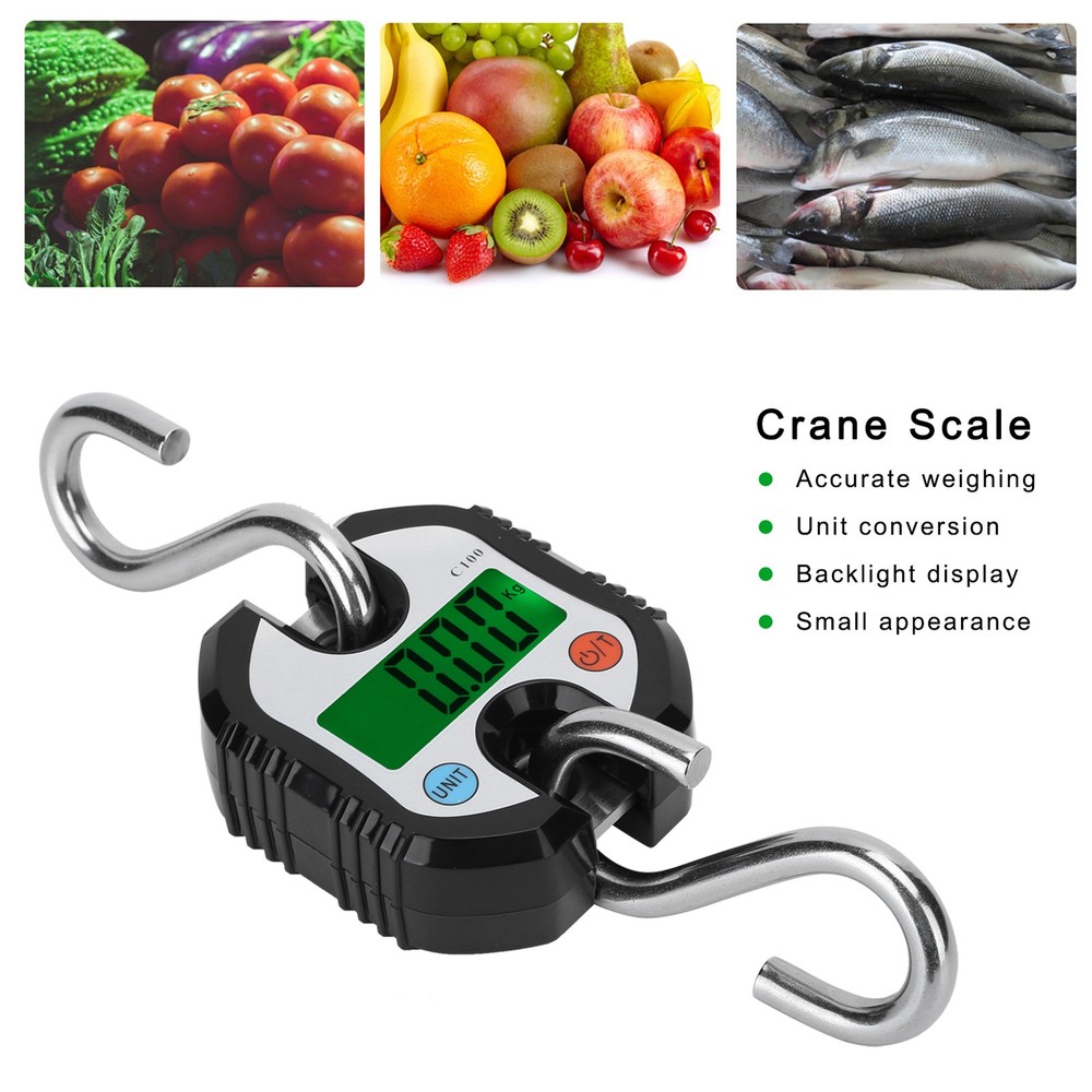 150KG Crane Scale LCD Digital Electronic Hook Hanging Weight For Heavy Objects