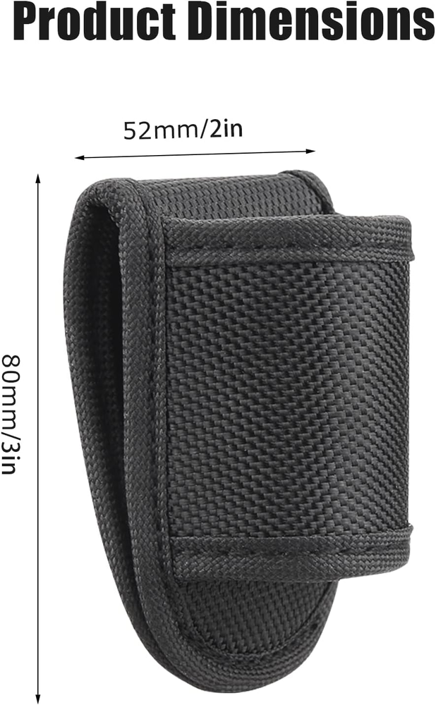 Flashlight Holster for Duty Belt, Open Top D Cell Compact Light Holder Case, Nyl