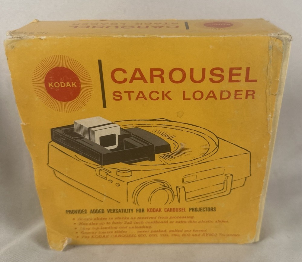 Kodak Carousel Stack Loader for Slide Projectors – Vintage Accessory in Box