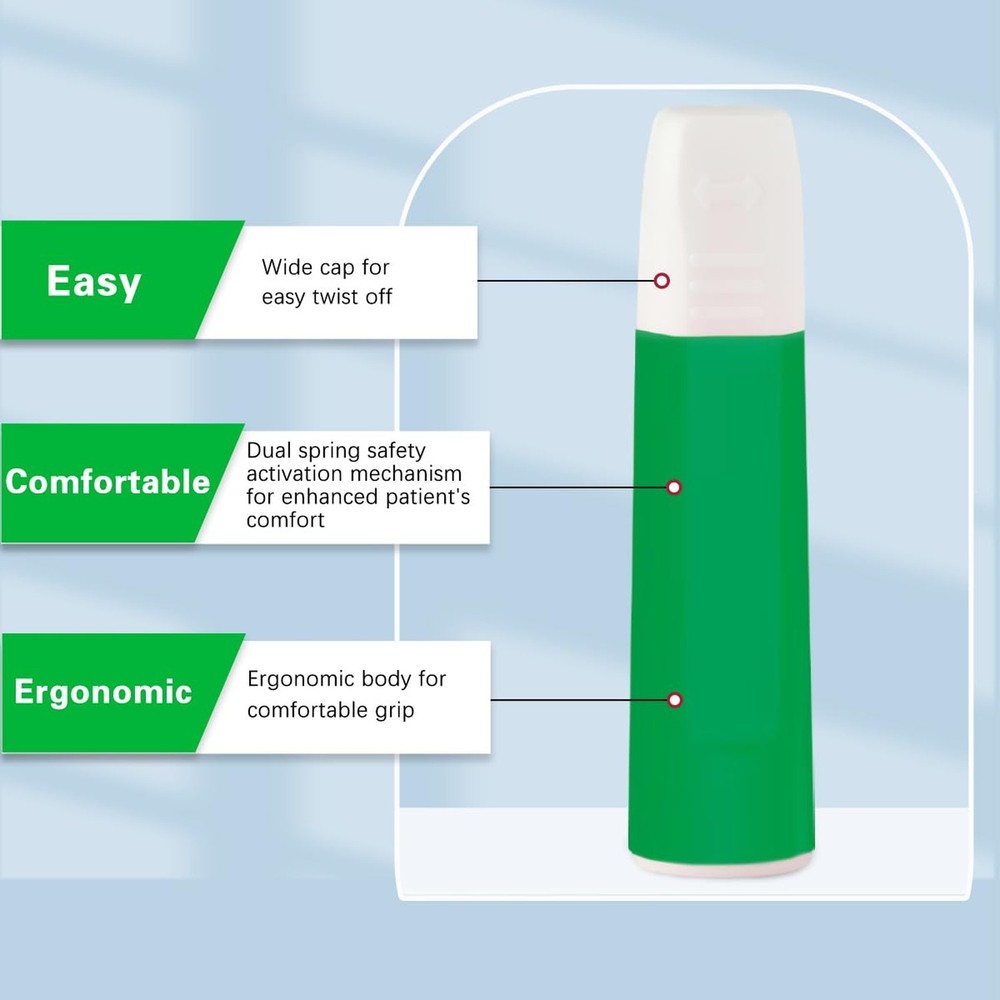 Safety Lancets, Pressure-Activated,Single use,for Comfortable Blood Testing (...