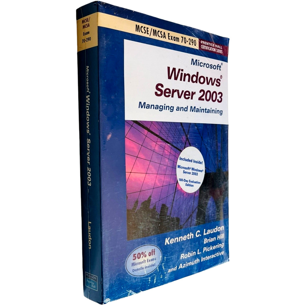 MCSE / MCSA Exam 70-290 Microsoft Windows Server 2003 Book with CD - NEW