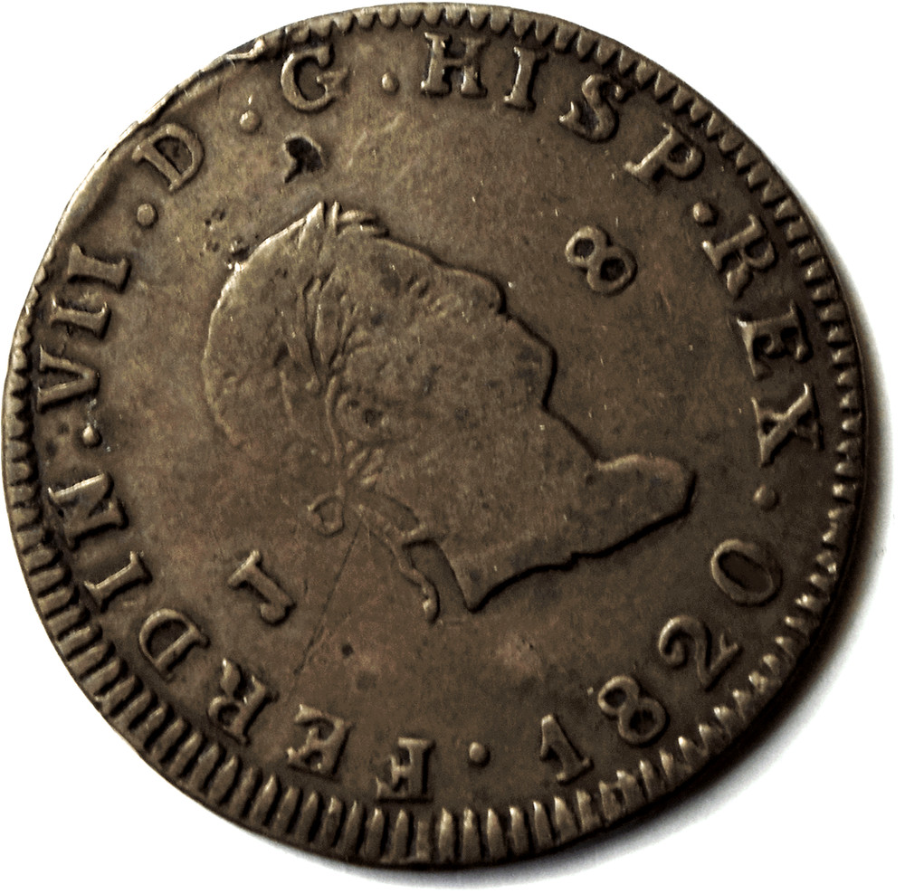 1830 Spain 2 Maravedis KM# 488 Copper Coin