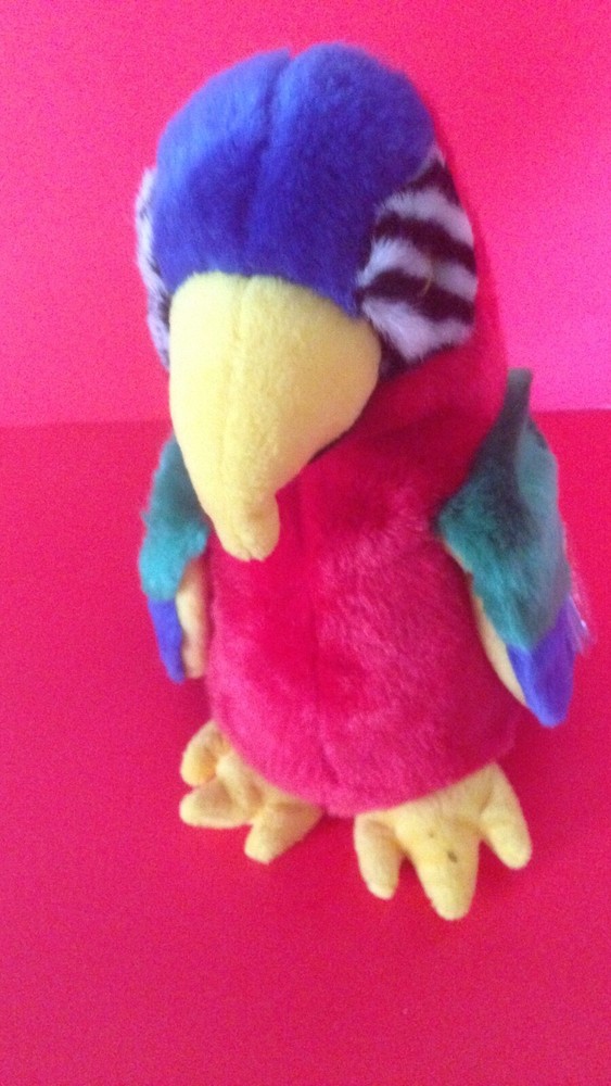 Colorful Plush Parrot Beanie Buddies Bird