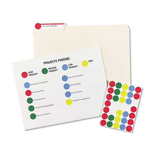 Avery 05472 Printable Self-Adhesive Removable Color-Coding Labels
