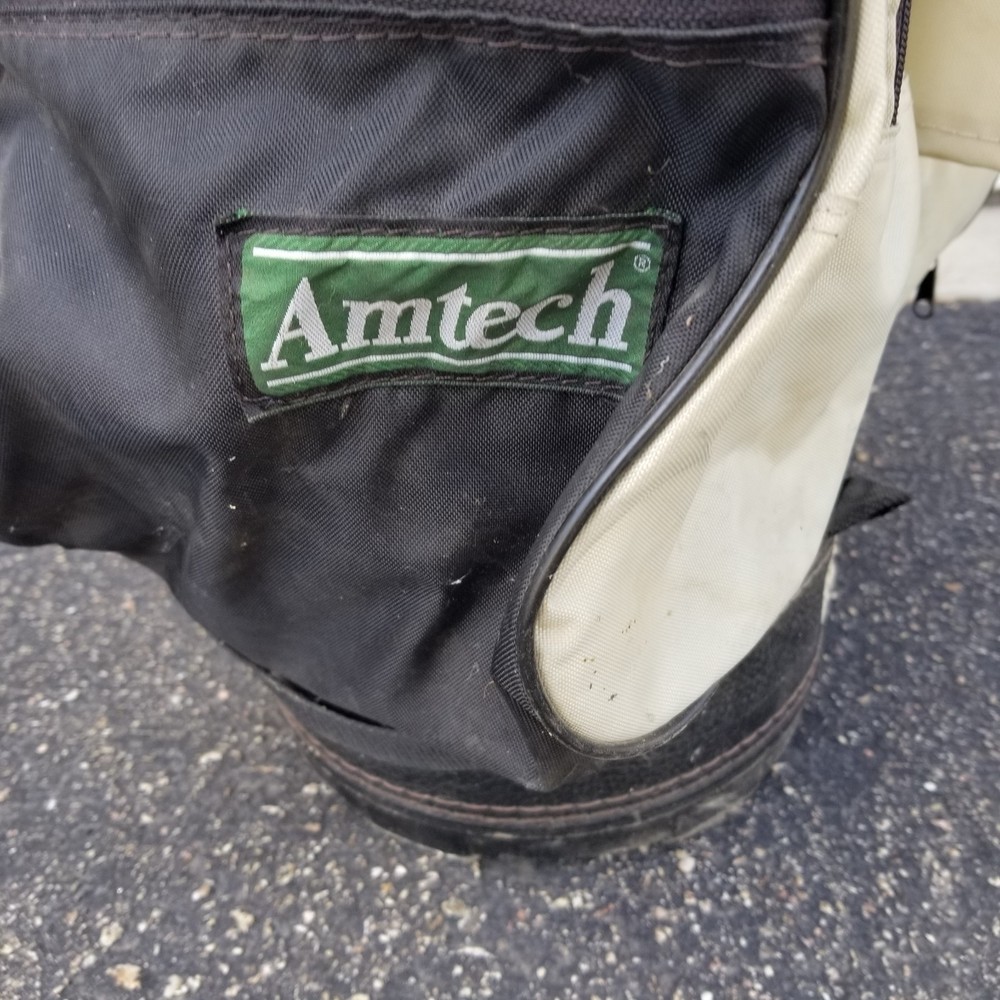 Vintage Golf Bag "Amtech" Tan 3-Way Divider