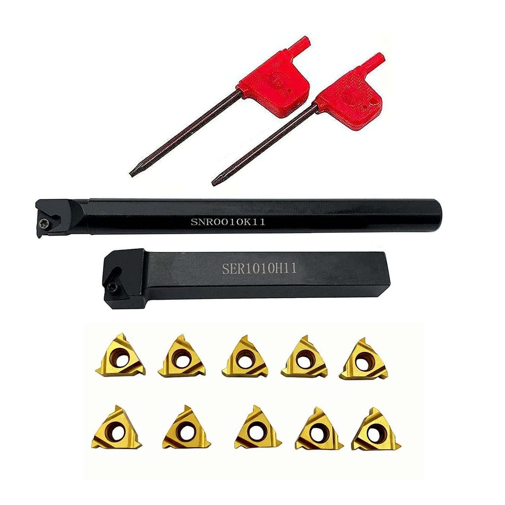 Carbide Insert Threading Tool Set With Cvd Coating For Mini Lathes