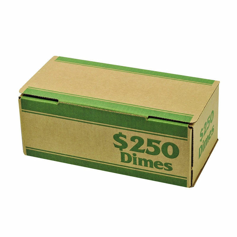 Dime Green Coin Roll Storage Box
