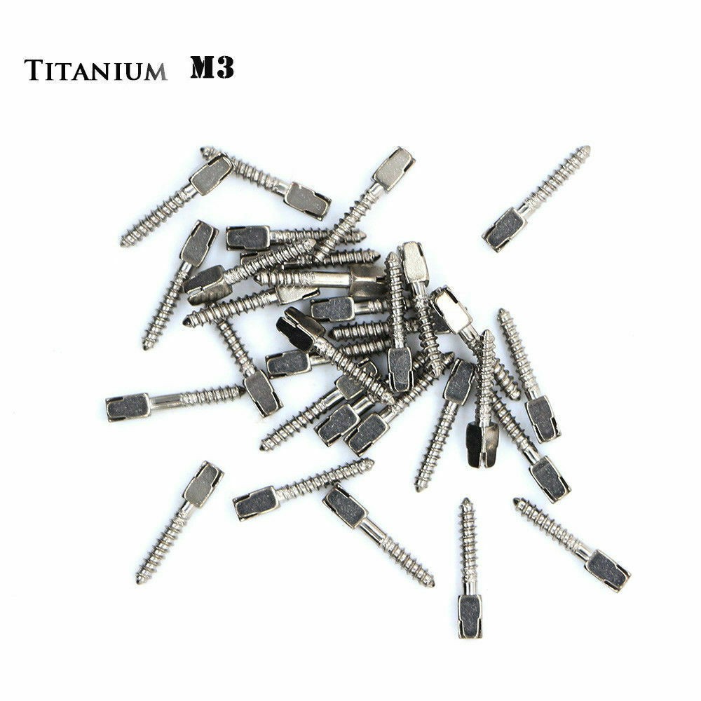 30Pcs Dental Root Canal Pins Pure Titanium Assorted Conical Screw Posts M3