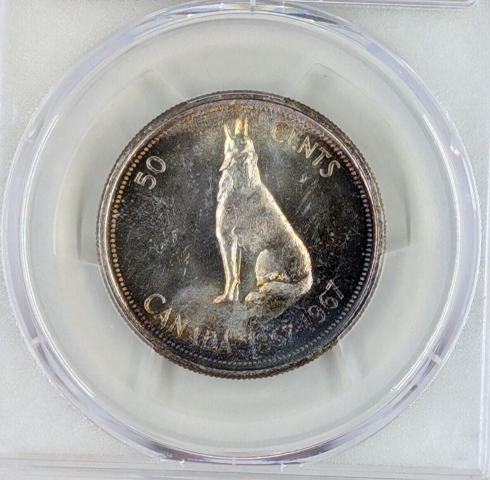 1967 Canada Half Dollar 50C PCGS MS64 Toned