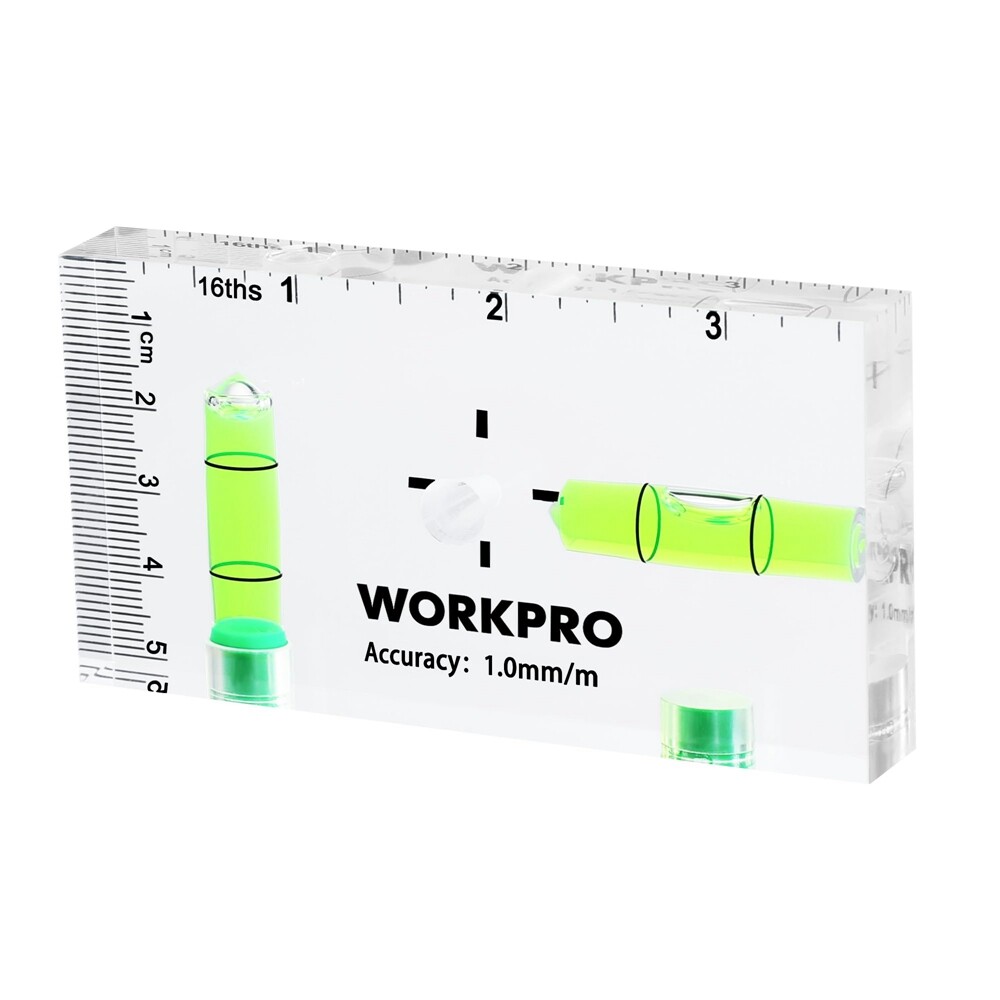 WORKPRO Small Level 3-3/4-inch Mini Level Tool Magnetic Level 2 Bubbles 90°/180°