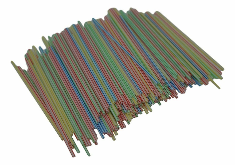Multicolored Plastic Sip Stirrers for Coffee and Beverages, 800 count