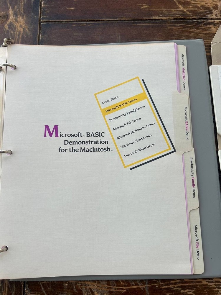 Vintage Microsoft Macintosh Demo Software Lot Excel Word Multiplan Floppy