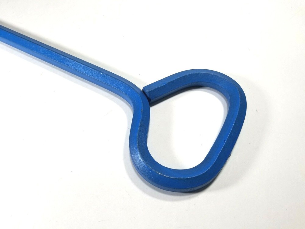 Manhole Cover Hook, 24" Solid Hex shape steel, Inline handle, Pointed tip, USA