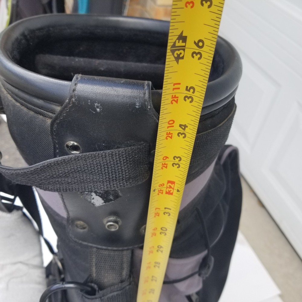 IZZO Stand Carry Golf Bag Black 3 Way Divider