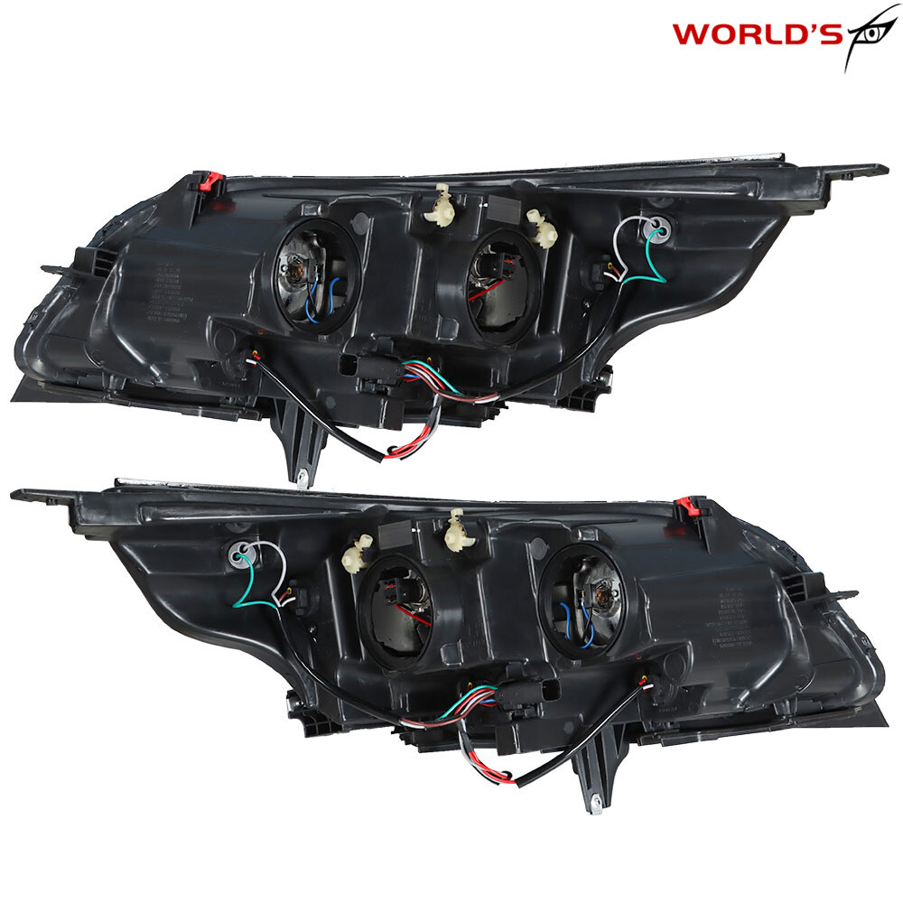 Headlights For 2013-2015 Chevy Malibu Halogen Projector Chrome Left+Right Side