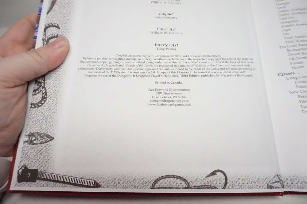 D20: The Complete Monstrous Fighter's Compendium Hardcover