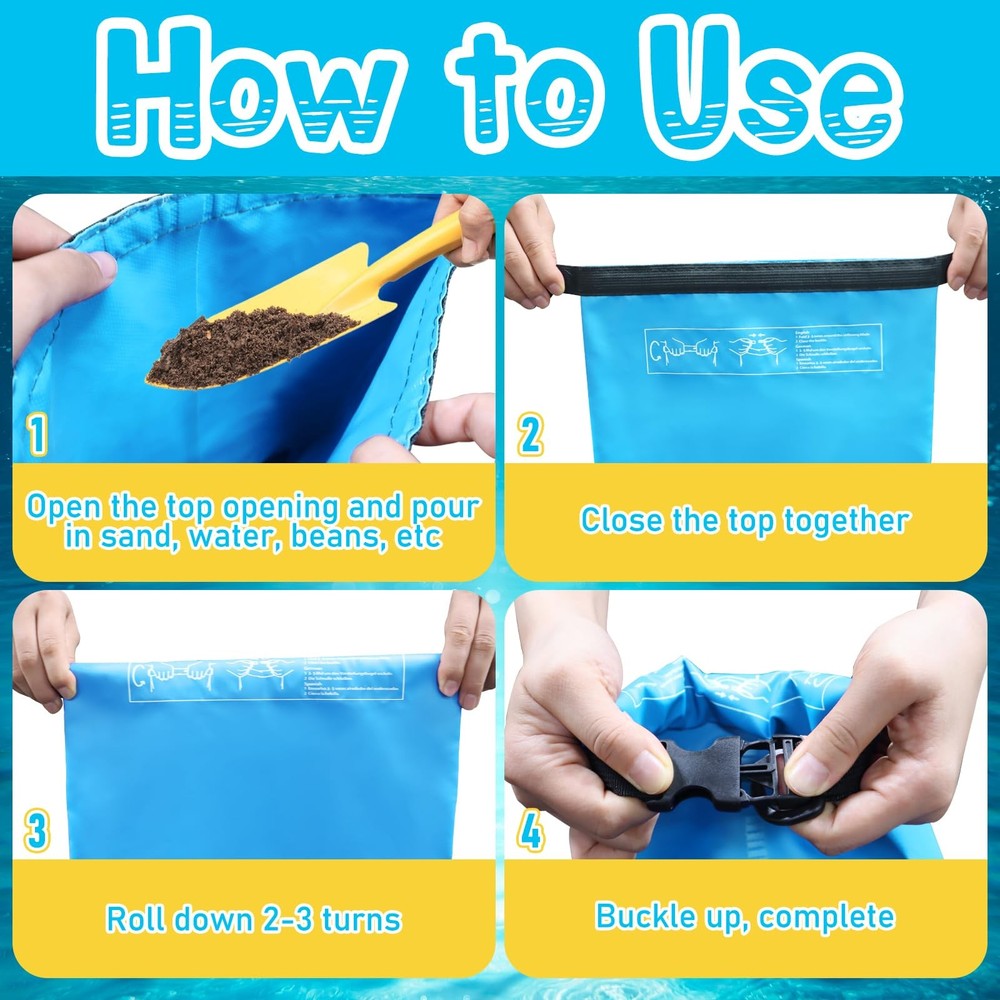 Pool Step Weights, Ladder Weights for Above Ground Pools, 2 Sky Blue