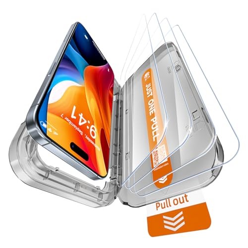 4-Pack HD Screen Protector for,[Military Grade iPhone 16 Pro Clear