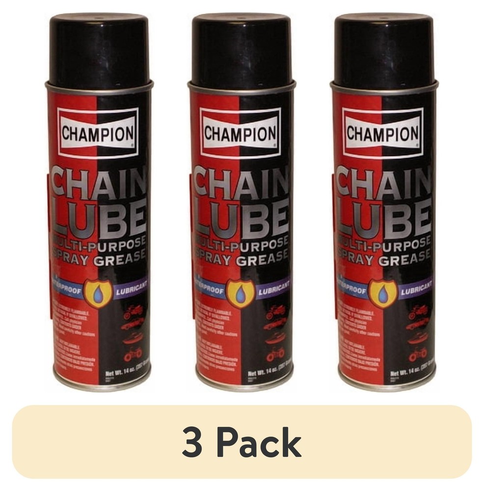 (3 Pack) Champion Chain Lube Multi-Purpose Spray Grease