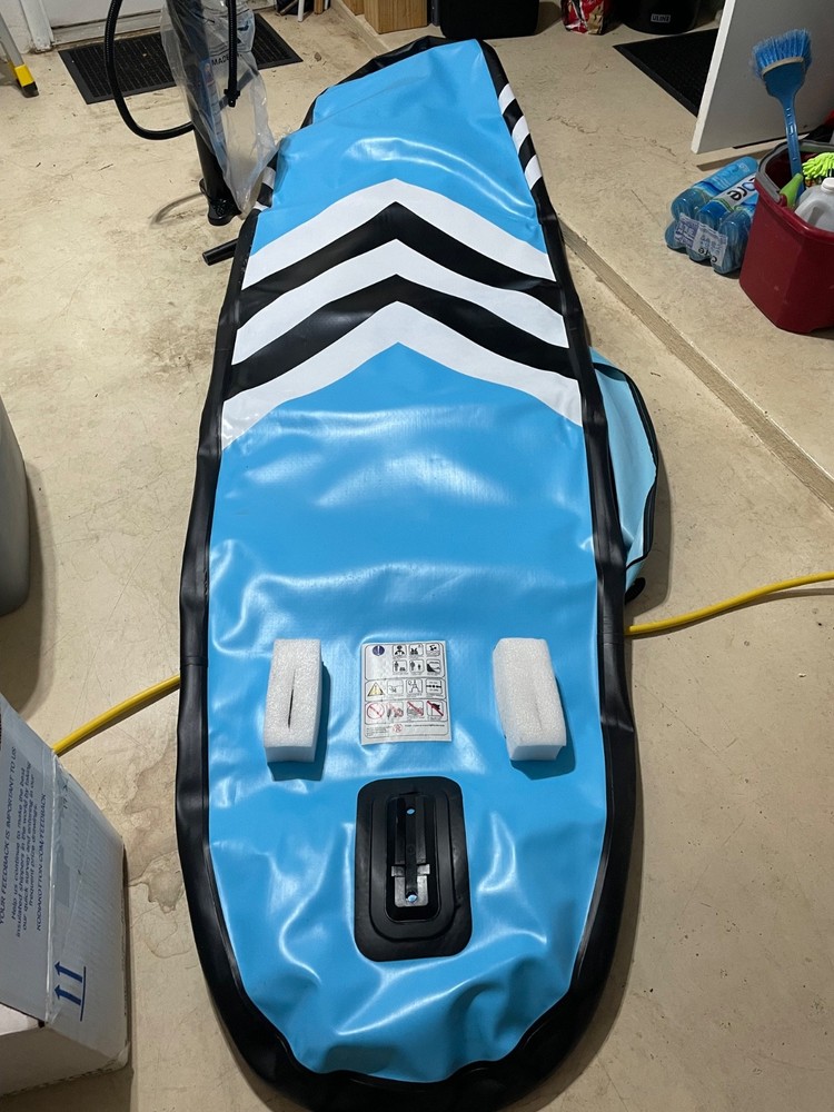 FITWAVE Inflatable Stand Up Paddle Board 10ft + Kit with Backpack; Non-slip Deck