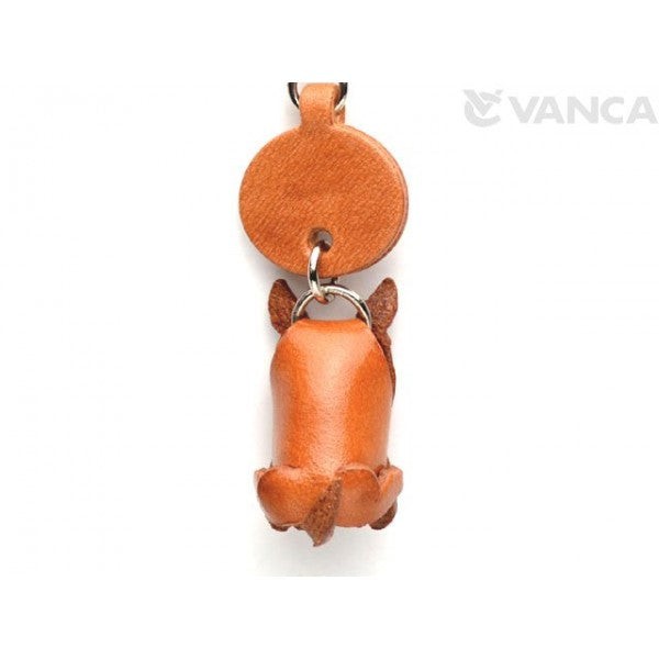 Bull Terrier Leather Dog Keychain