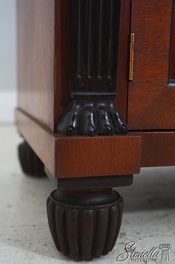 71664: BAKER Neoclassical Mahogany Sideboard w. Black Highlights