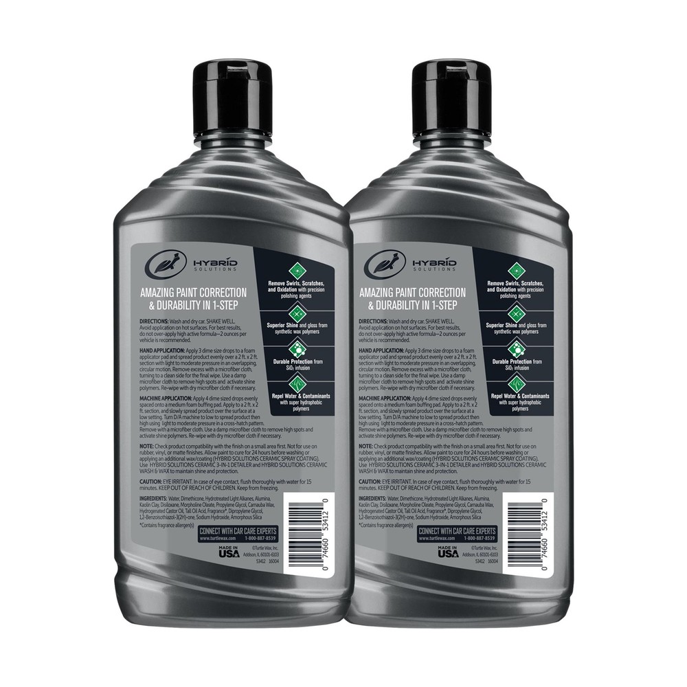 Turtle Wax Hybrid Solutions Ceramic Polish & Wax 14 Fl Oz. 2-Pack