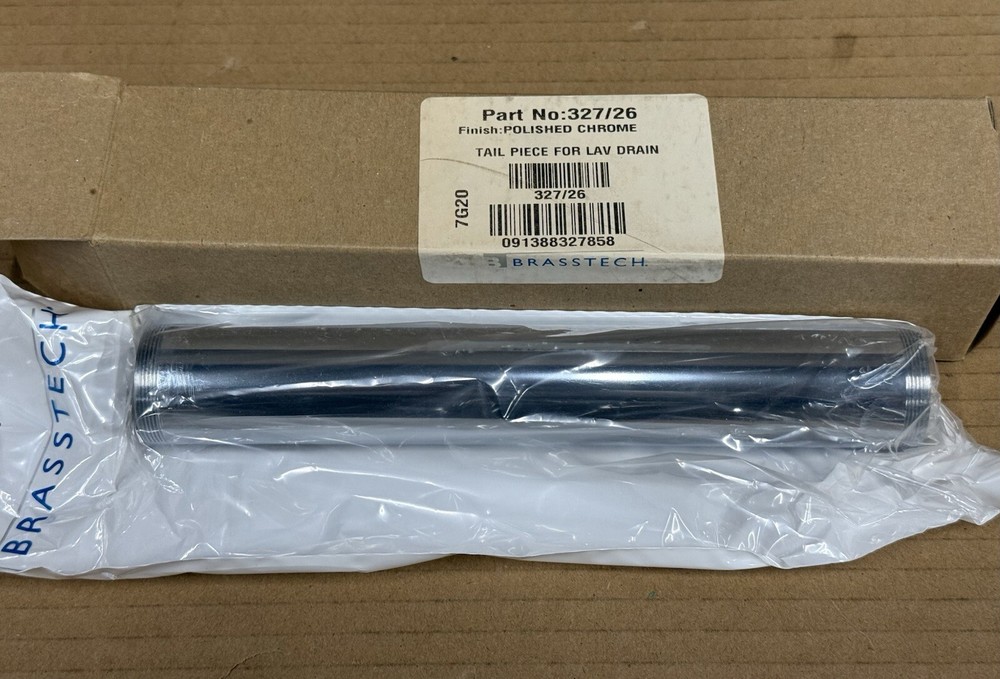 Brasstech 327 Lavatory Drain Tailpiece - Polished Chrome 327/06 New