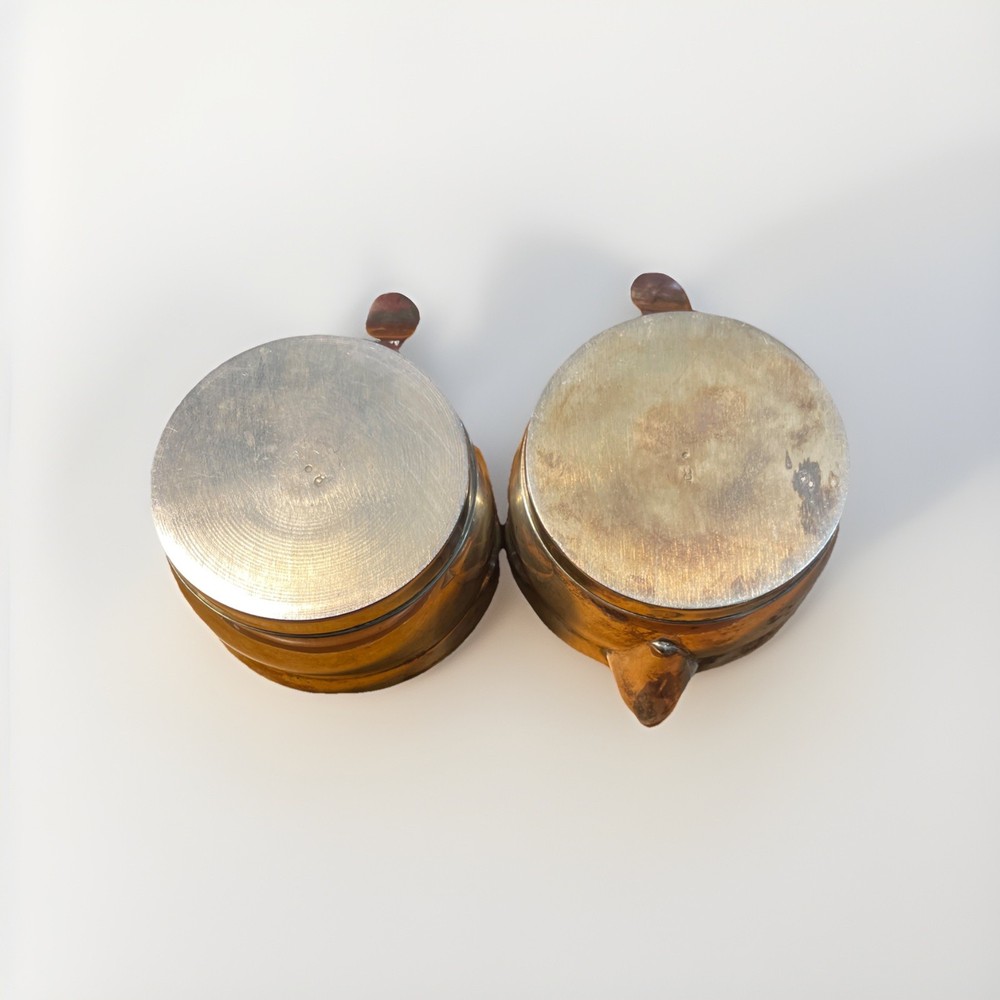 Vintage Silverplate Raj Era Stackable Sugar & Creamer Set