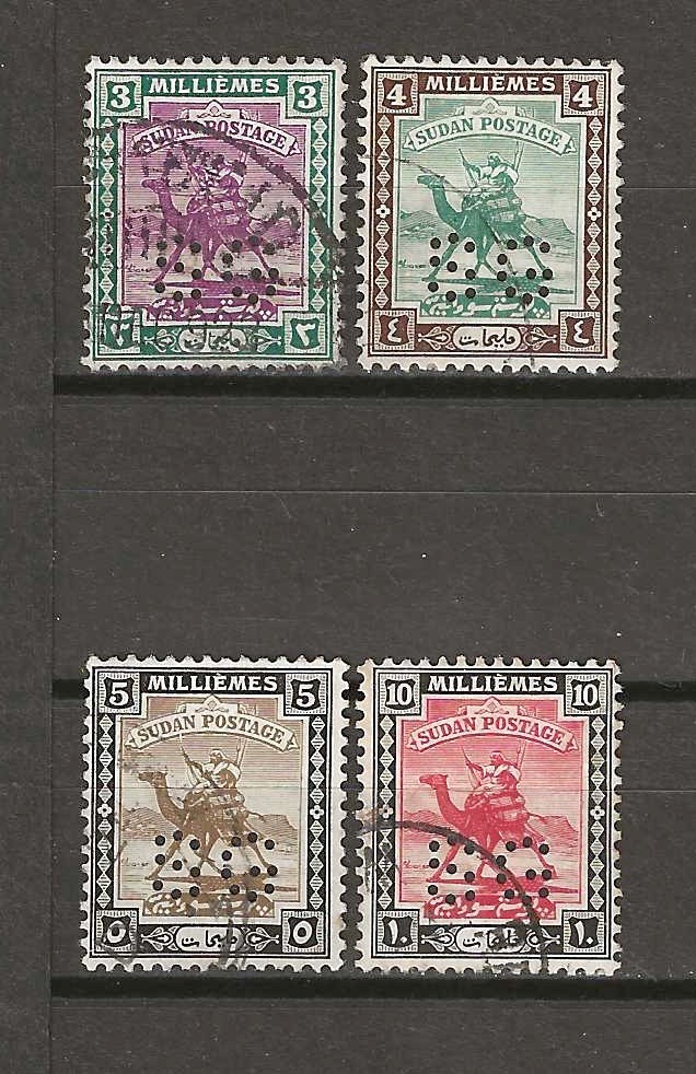 SUDAN 1922 SG O21/O24 USED