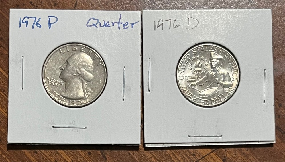 1976 PD Washington Quarters - Two great coins