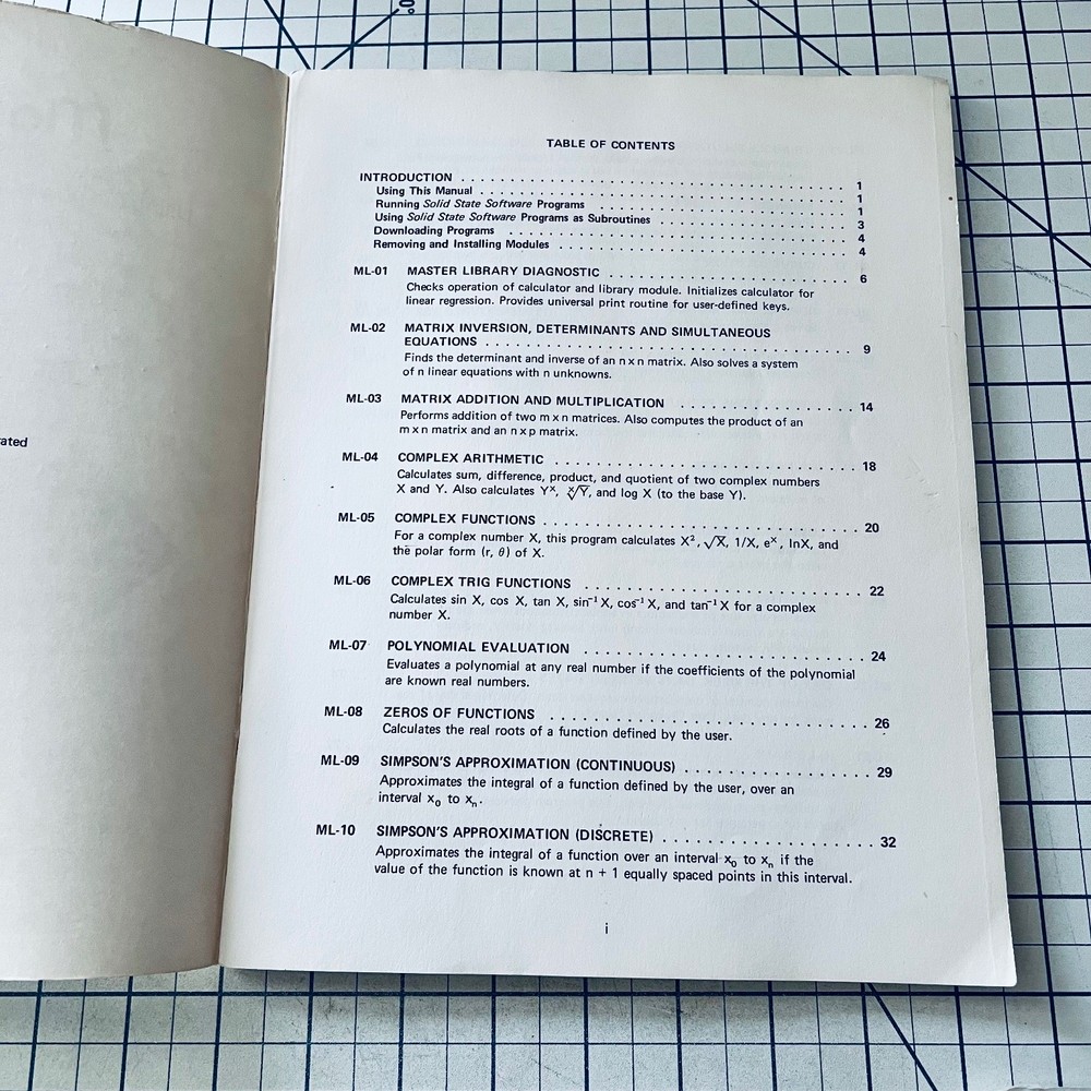 TI Programmable 58/59 Master Library Manual 1977 Vintage Calculator Software