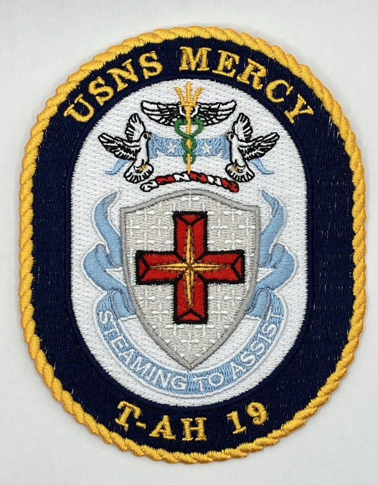 USNS MERCY (T-AH 19)  Ship's crest patch