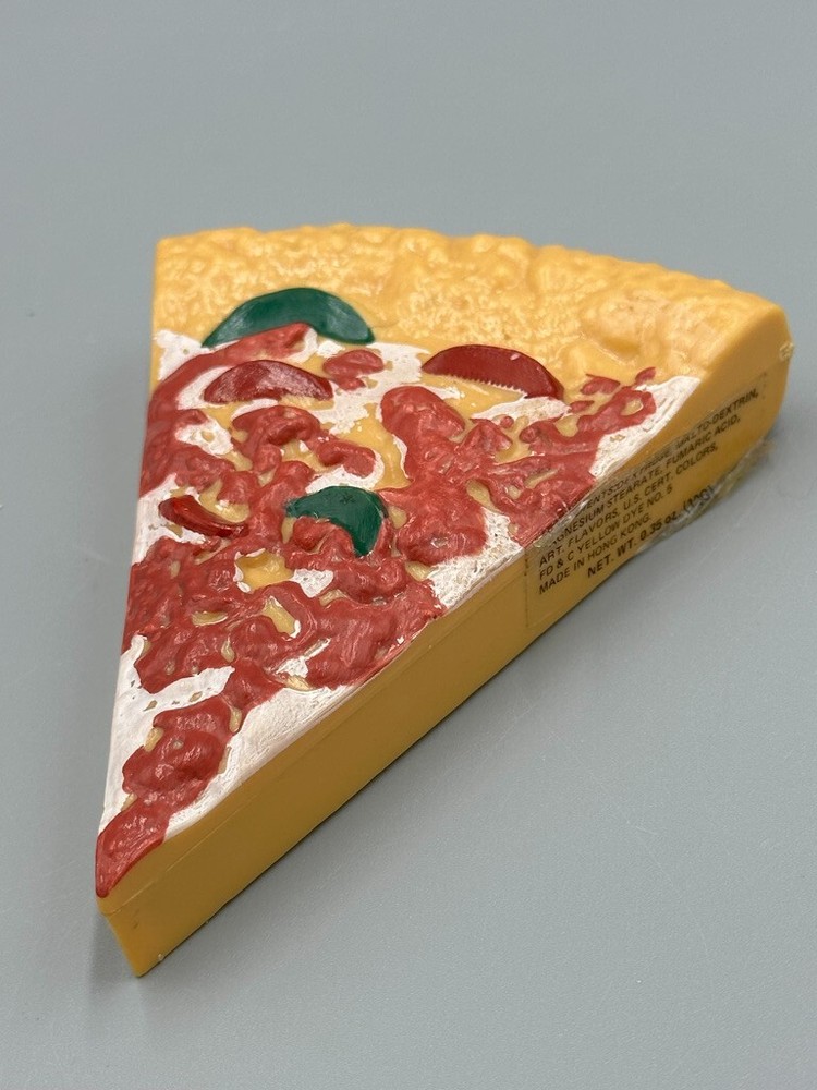 1980s Full Sealed PIZZA Slice Vintage CANDY CONTAINER
