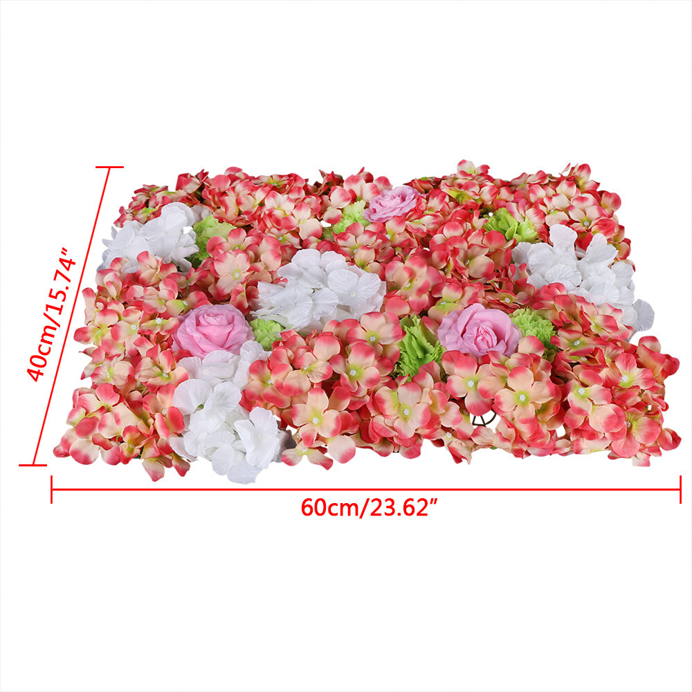 6pcs Artificial Flower Wall Panel Wedding Party Backdrop Plant Wall Decoration
