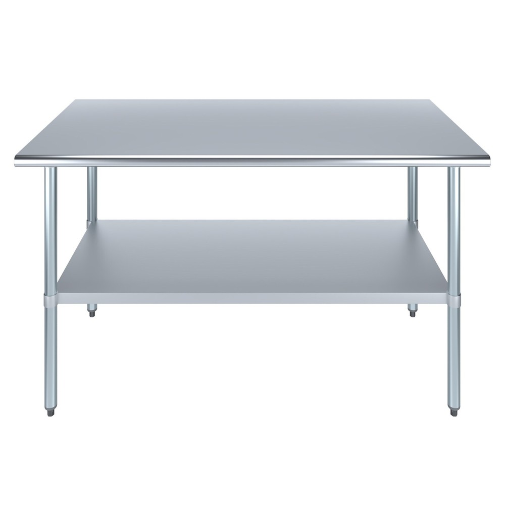 30" X 60" Stainless Steel Work Table With Galvanized Undershelf