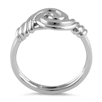 925 Sterling Silver Circle Swirl Ring