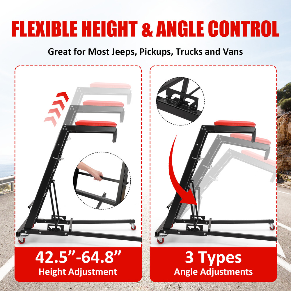 GARVEE Mechanic Car Creeper with Locking & Swivel Casters, Adjustable Height