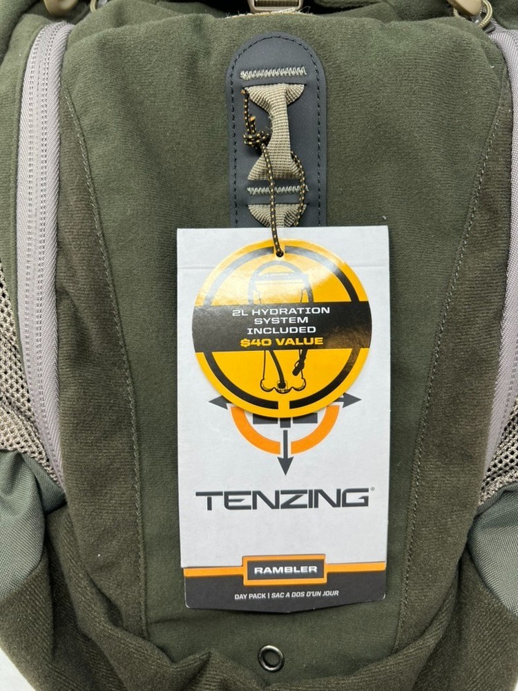 Tenzing Rambler Day Pack Backpack – Hydration Pack - Olive Green – New with Tags