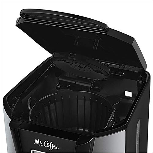 Mr. Coffee 12-Cup Programmable Coffee Maker Machine, Black/Silver (Used)