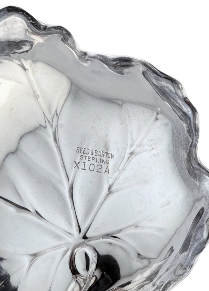 Reed & Barton, Sterling Silver Double Leaf Candy Dish