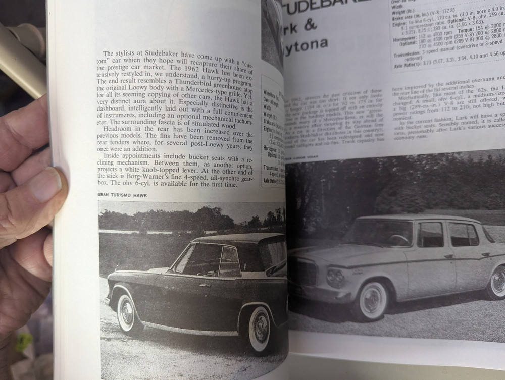 Studebaker Hawks & Larks 1956 - 1963 Book