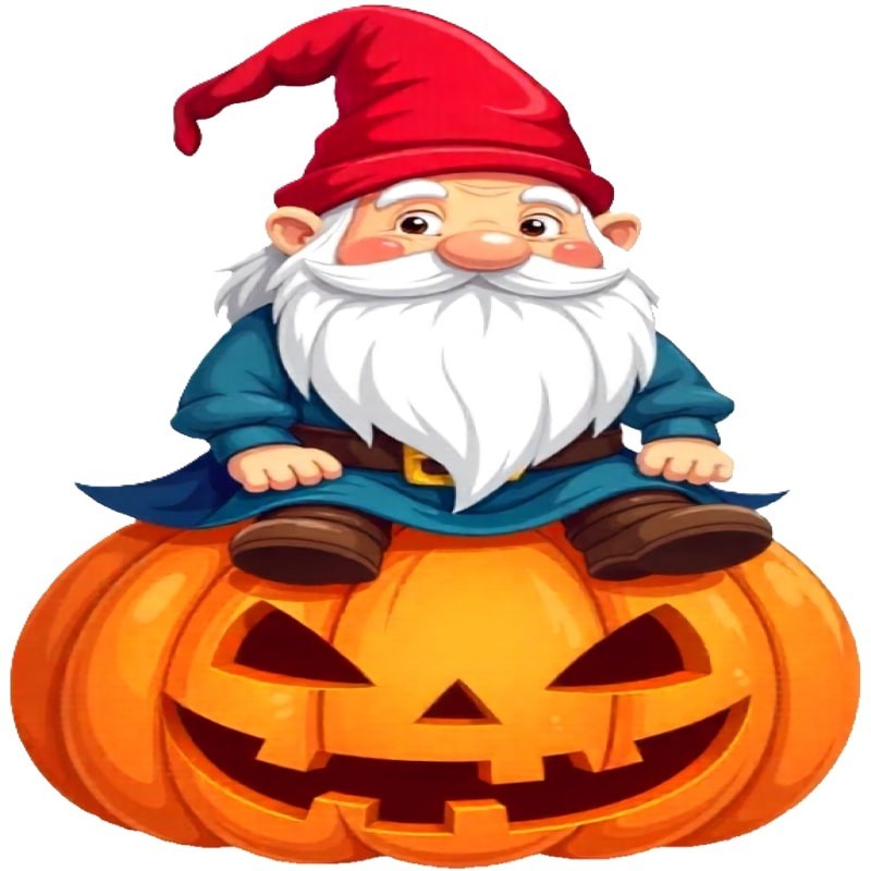 30 Custom Nice Halloween Gnome Personalized Address Labels