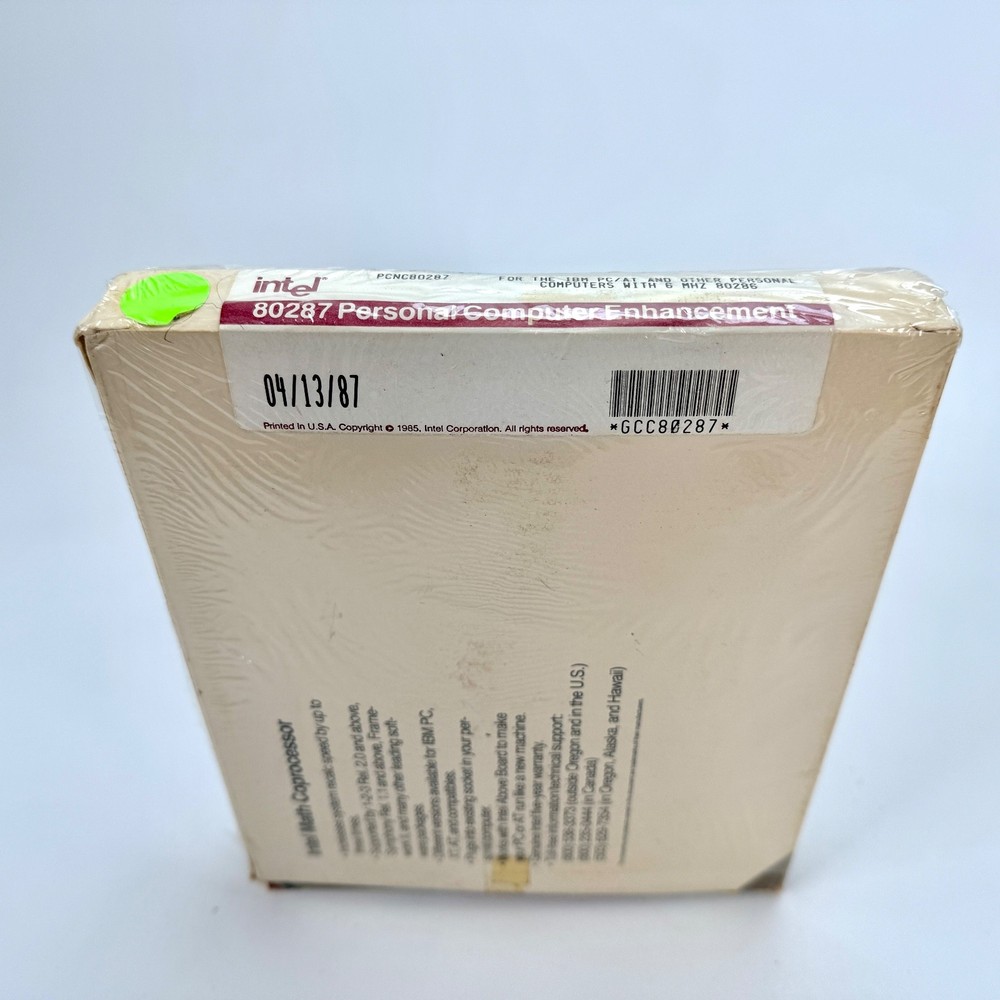 Intel Math Coprocessor Personal Computer Enhancement PCNC80287 For IBM PC